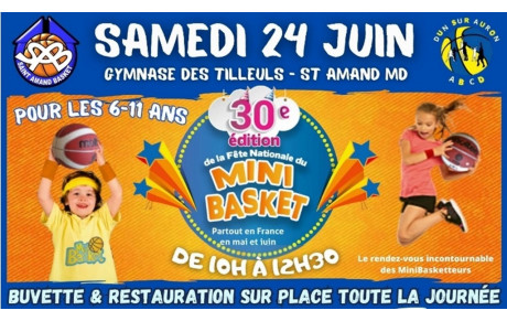 24 JUIN : FETE DU MINI BASKET + PORTES OUVERTES